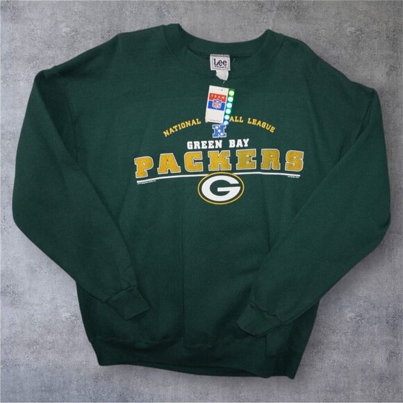 Vintage Green Bay Packers Deadstock Lee Sport Sweatshirt – Size L – NWT NFL Crew - Picture 1 of 7